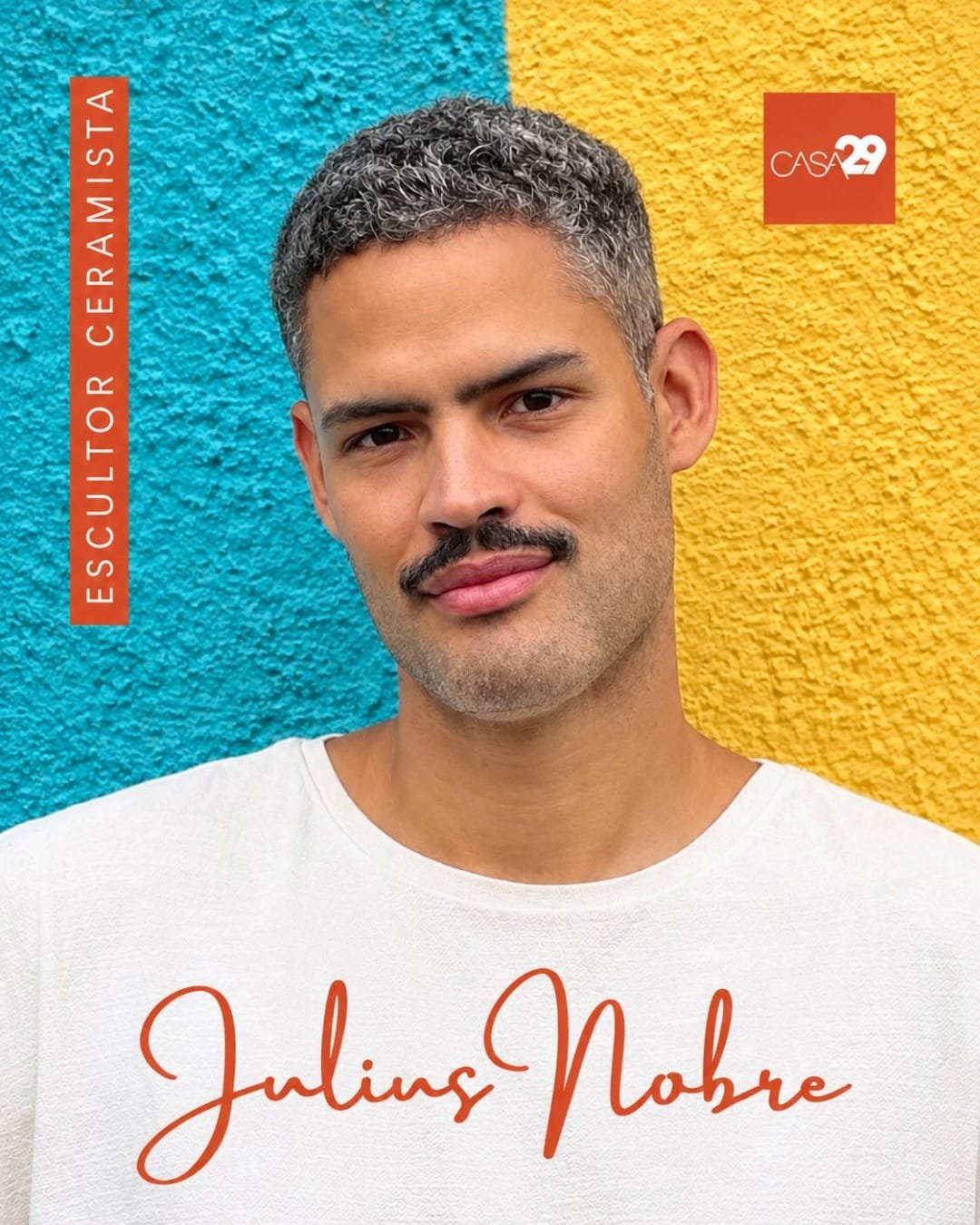Julius Nobre, escultor ceramista e artista residente da Casa 29
